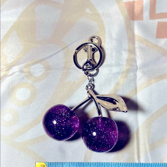 Sparkling Purple Cherry Keychain - Picture 1 of 4